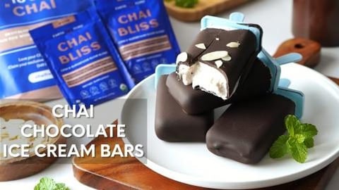 Chai Chocolate Ice Cream Bar Recipe | Vegan and only 4 In...