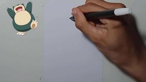 DRAW POKEMON SNORLAX #SHORTS