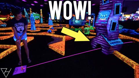 Super Tough Blacklight Mini Golf Course - Back to Back Ho...