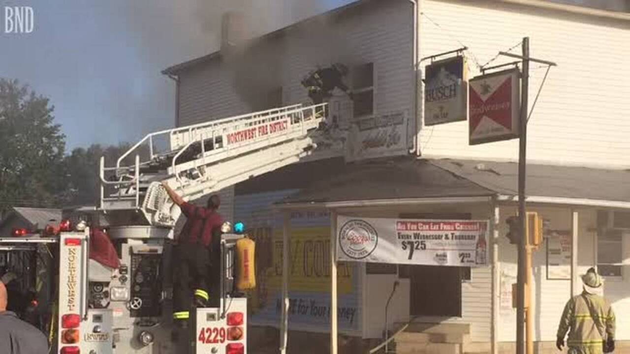 Firefighters respond to fire at Mueth's Tavern in Smithton, Illinois Belleville NewsDemocrat