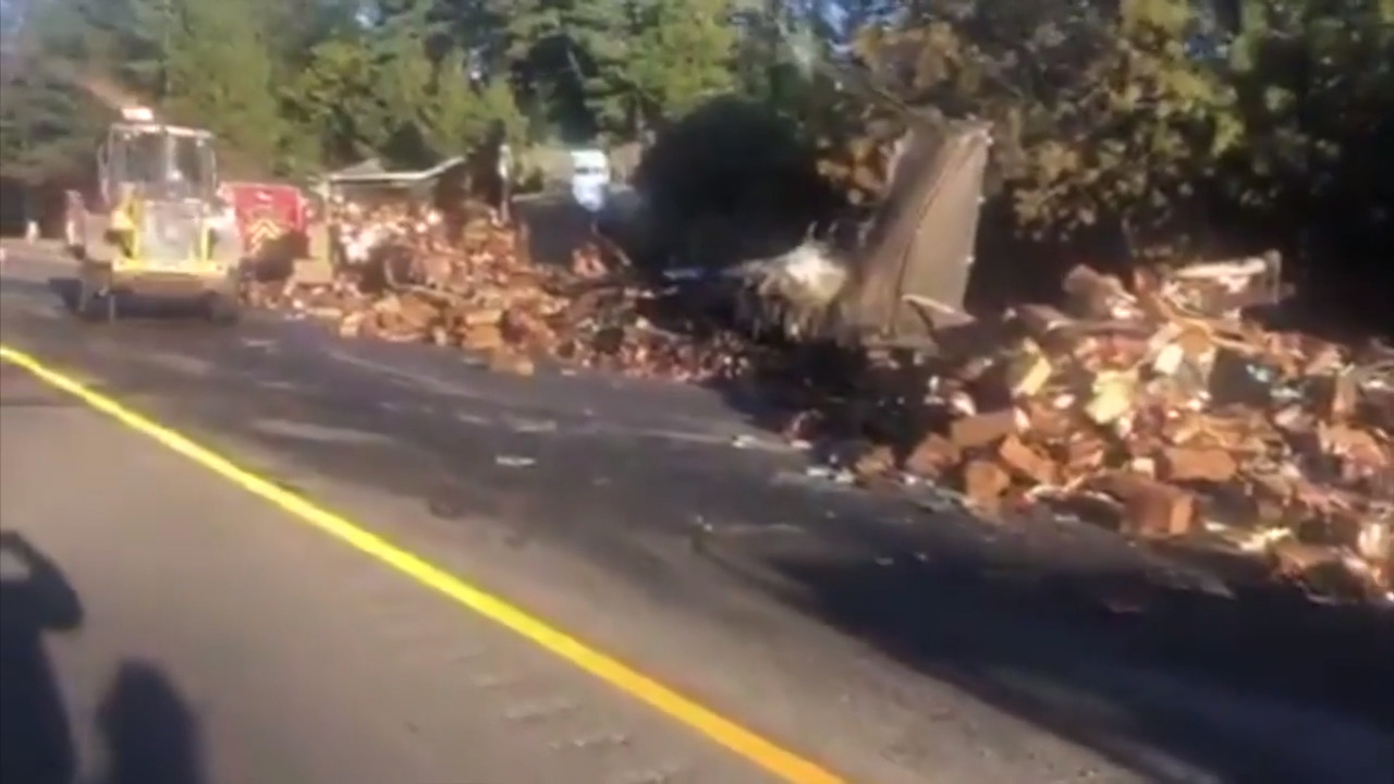 Big rig carrying 30,000 pounds of frozen food catches fire on I-80 ...