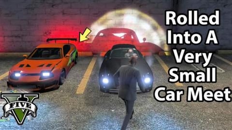 Rolled Into A Very Small Car Meet GTA 5 Online