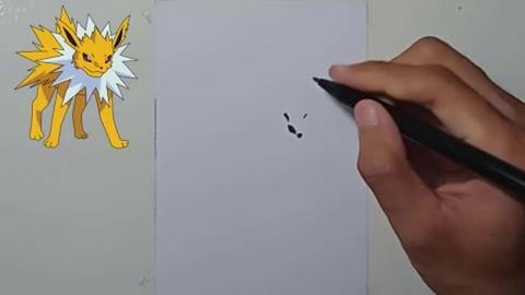 DRAW POKEMON JELTEON #SHORTS