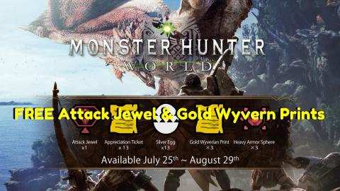 Monster Hunter World | FREE Attack Jewel!!! & Gold Wyvern...