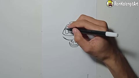 Drawing Graffiti Fish chef Character