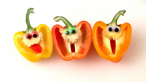 Funny Peppers / Quick & Easy Garnish, DIY