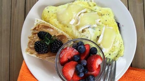 Brie and Blackberry Omelet  | It's Only Food with Chef Jo...