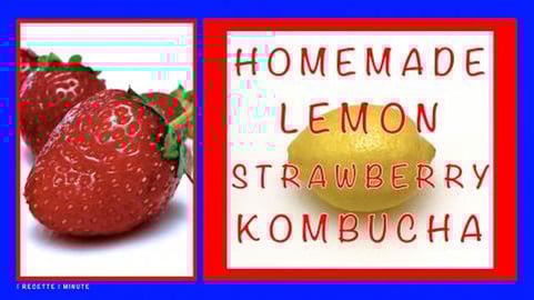 Homemade Lemon Strawberry Kombucha / Healthy, Sparkling &...