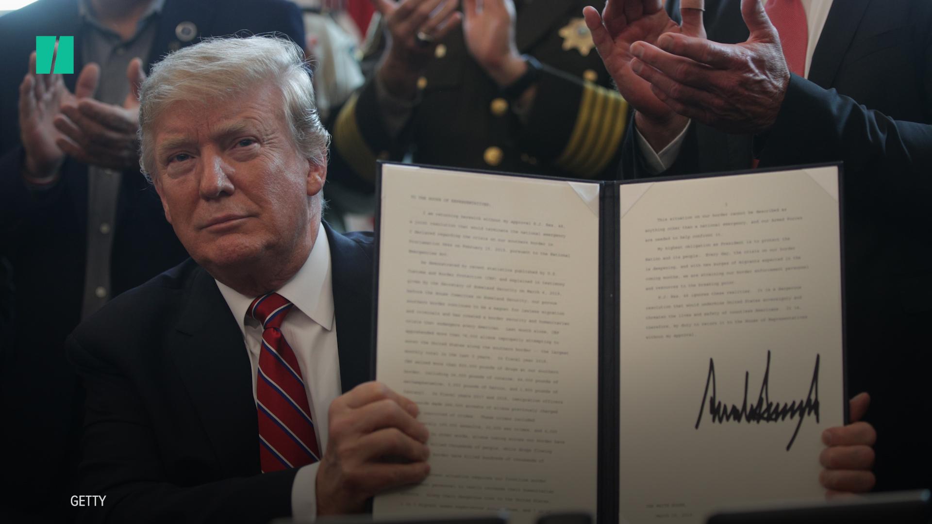 Trump Issues First Veto To Protect His ‘National Emergency’ Over Border ...