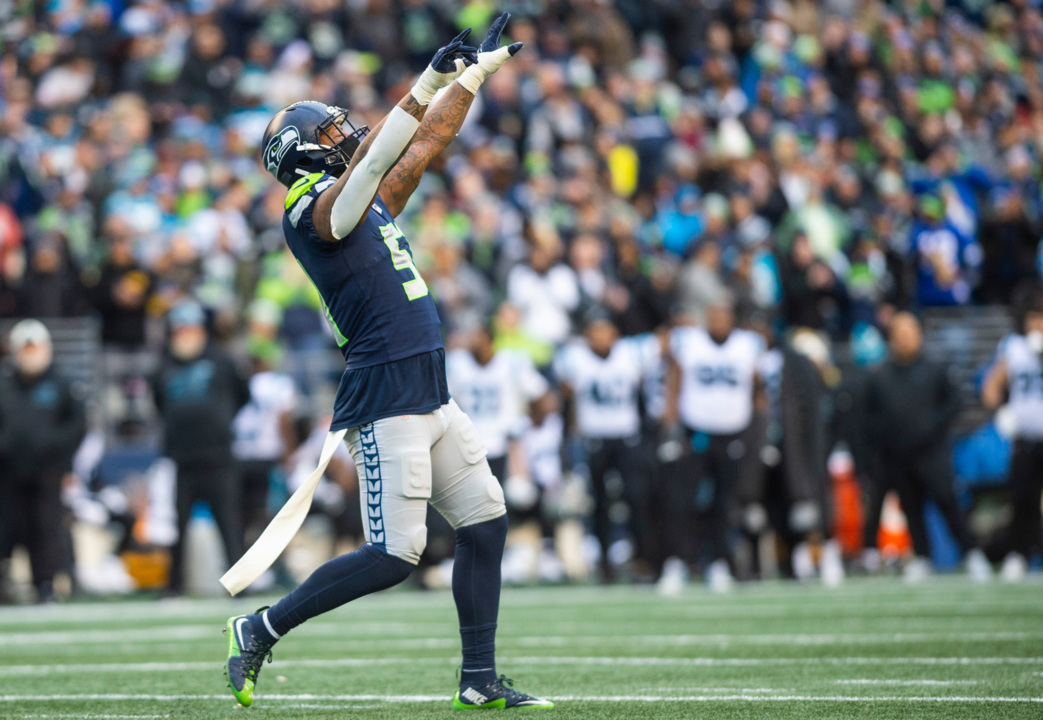 Seattle Seahawks linebacker Darrell Taylor (52) in action against