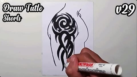 Draw tatto v29 #shorts