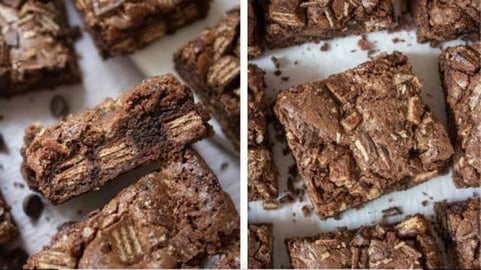 Whip up these brownies with no mixer! One bowl recipe Ver...