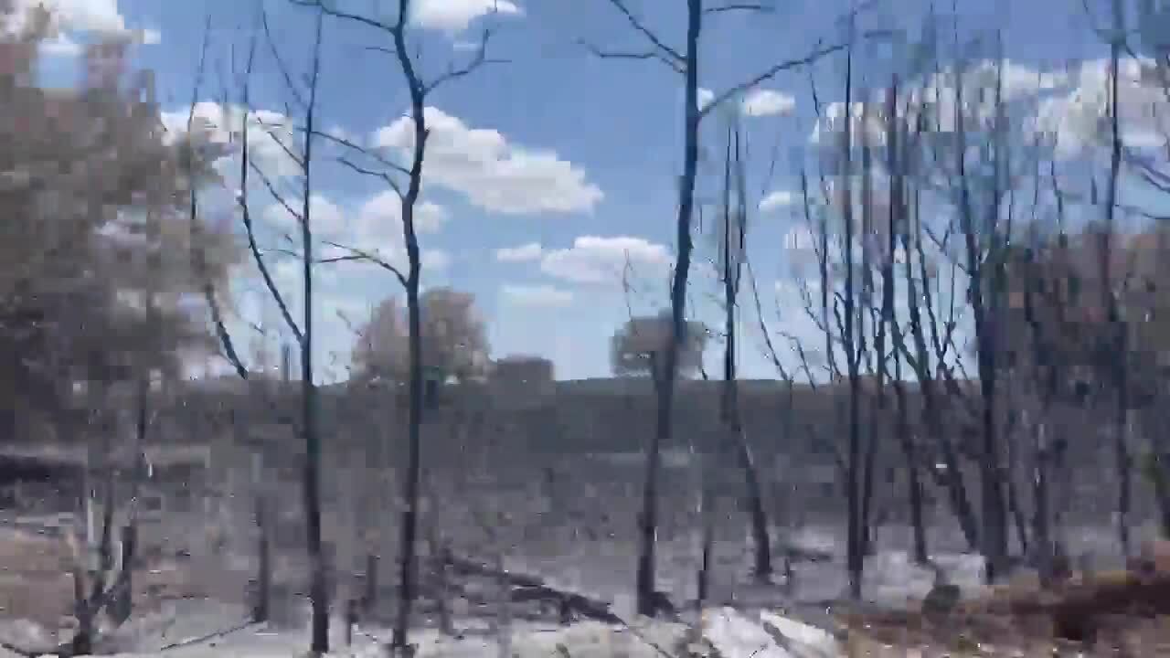 View of wildfire damage near Glen Rose, Texas Fort Worth StarTelegram