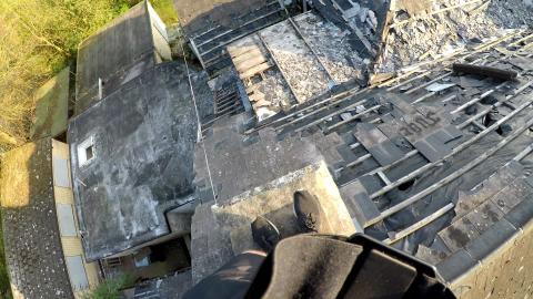 POV ABANDONED ROOFTOP CLIMB... HIGH UP 