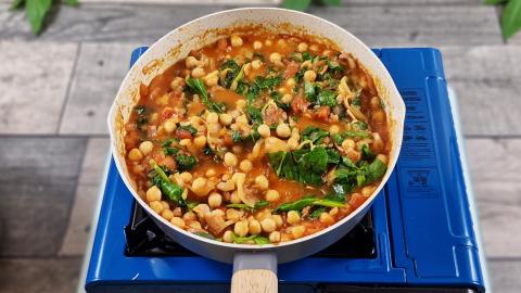 Creamy Chickpea & Bacon Stew (One-Pot!) | 30-Min Meal