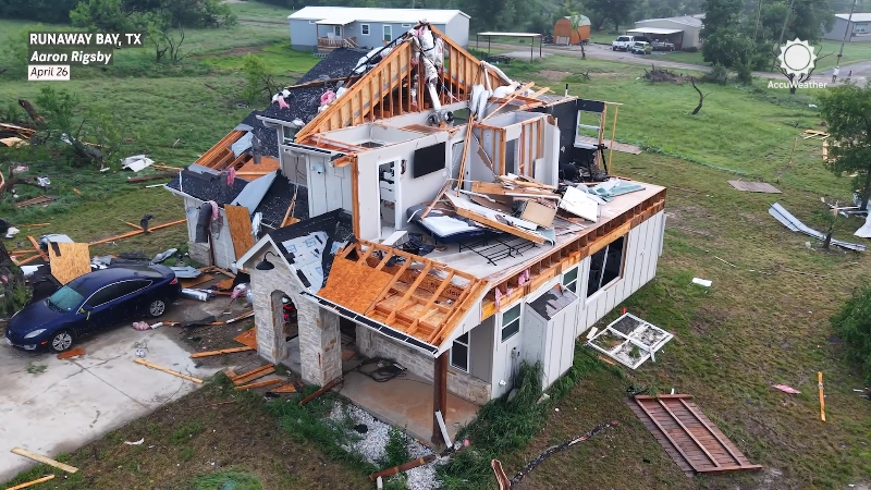 Drone captures aftermath of deadly tornado in Texas | AccuWeather