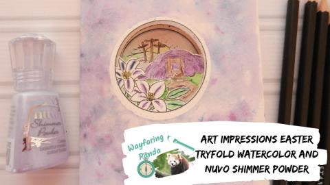 Art Impressions Easter Tryfold Watercolor Card