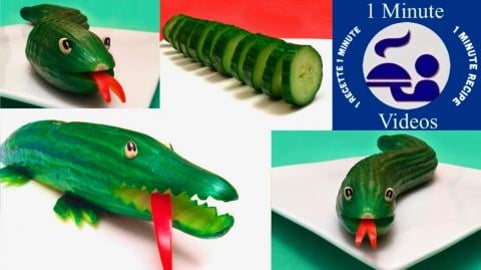 How To Make a Crocodile, a Snake and a Slinky with Cucumb...