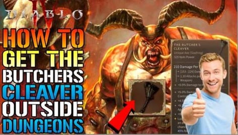 How To Get The Butchers Cleaver Outside Dungeons! In Diab...