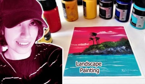 magical Island Painting tutorial