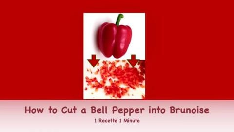 How to Quickly Cut a Bell Pepper into Brunoise (Finely Di...