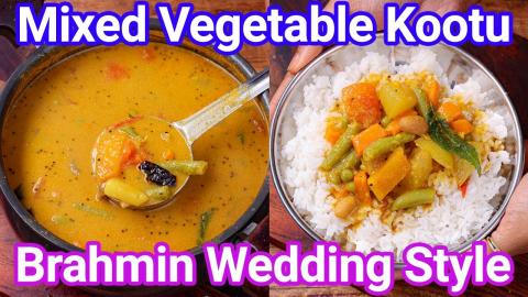 Wedding Style Mixed Vegetable Kootu Recipe  Mix Veg Kootu...