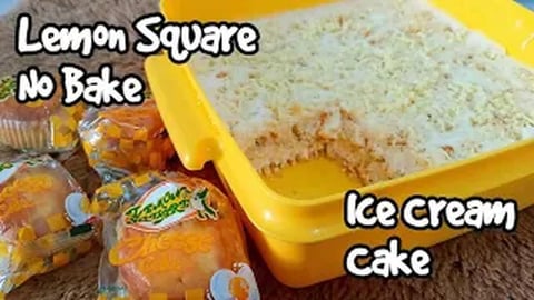 LEMON SQUARE ICE CREAM CAKE _ Pinoy Recipe | Taste Buds P...