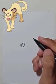 DRAW POKEMON PERSIAN #SHORTS