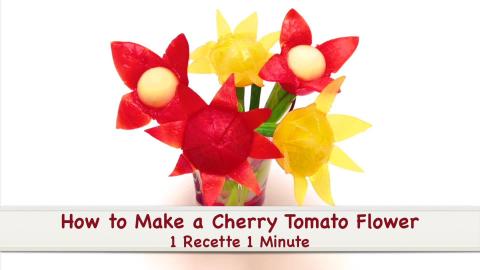 Beautiful Tomato Flower Garnishes / Food Art