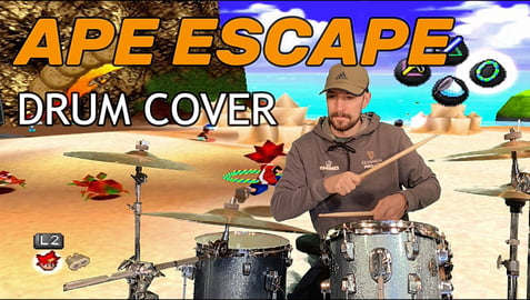 DRUMMING 10 APE ESCAPE SONGS IN 1 MIN