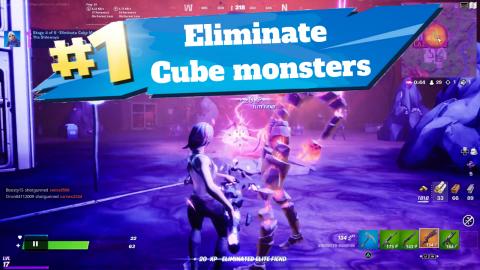 Eliminate Cube Monsters in the Sideways