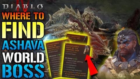 Diablo 4: ASHAVA World BOSS! Amazing legendary LOOT! & Wh...