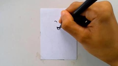 Drawing cute boy with peace sign cartoon #shorts