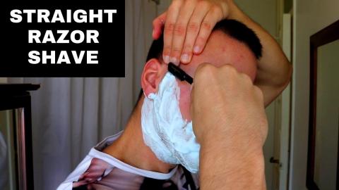 MY FIRST BEARD SHAVE With A STRAIGHT EDGE RAZOR