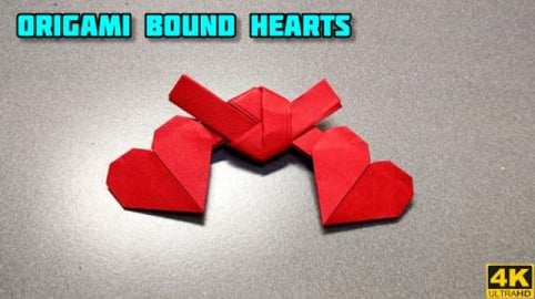 Origami Bound Hearts | Origami tutorial | Paper craft
