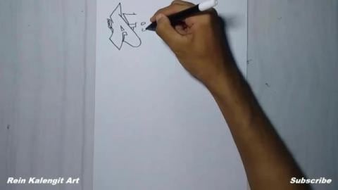 Drawing graffiti Alfabet #shorts