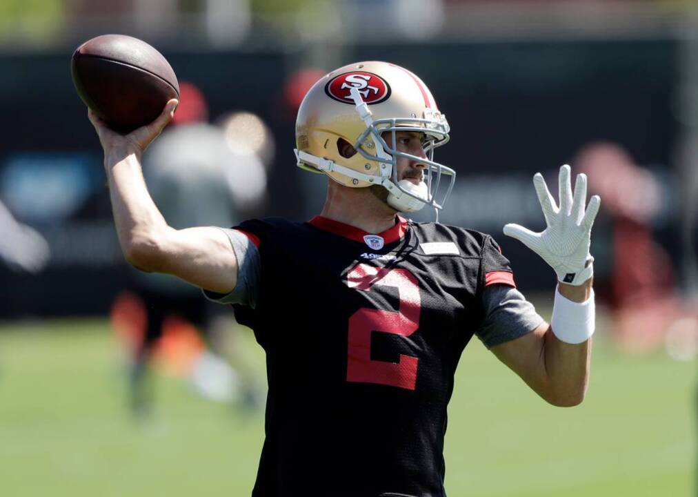 San Francisco 49ers fullback Tyler McCloskey (47) runs for a