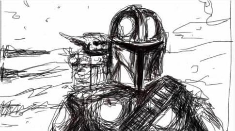 The Mandalorian and Grogu Speed drawing 