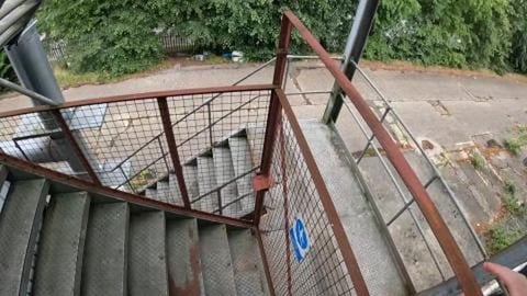 Exploring abandoned factory. We got on the roof! 