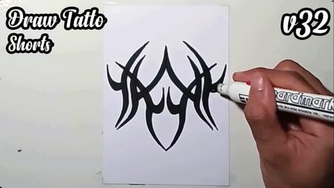 Draw tatto v32 #shorts