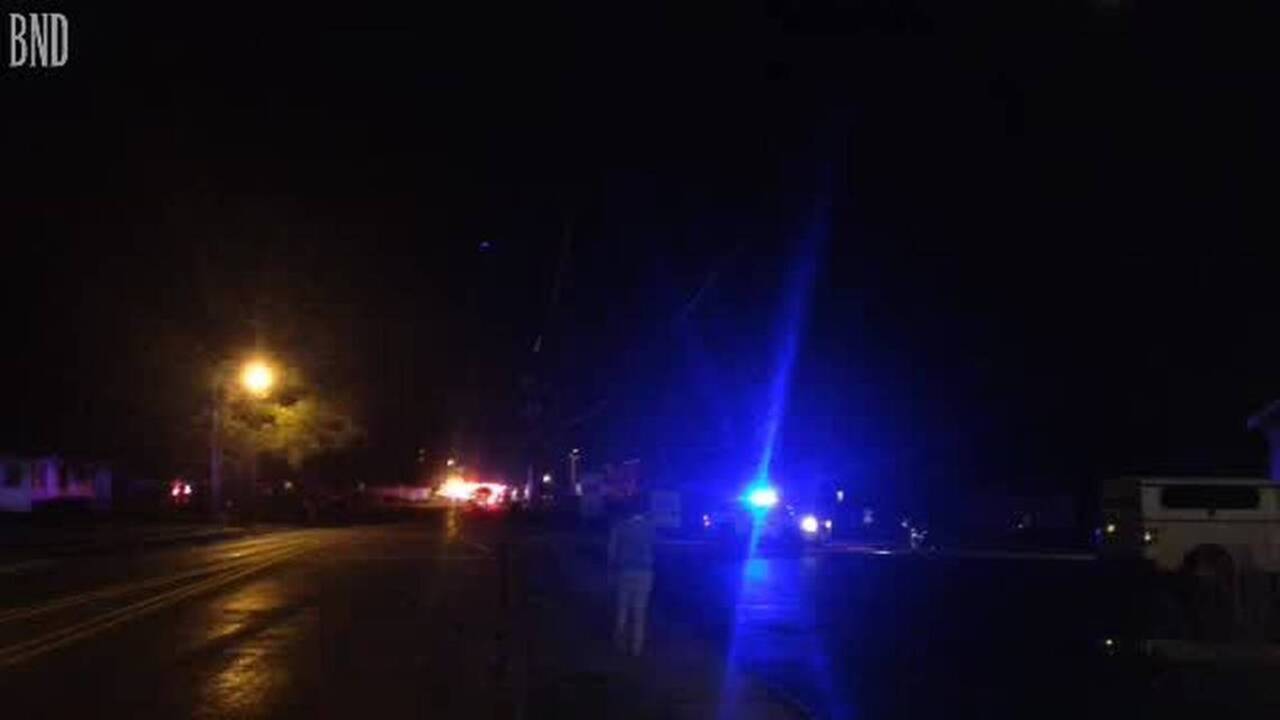 Police at car crash in Fairview Heights IL near St Louis MO Raleigh