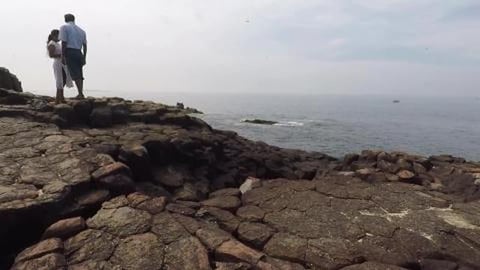 Found Hexagonal Columnar Volcanic Rock on St Mary's Islan...