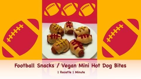 Football Snacks / Vegan Mini Hot Dog Bites (shorts)