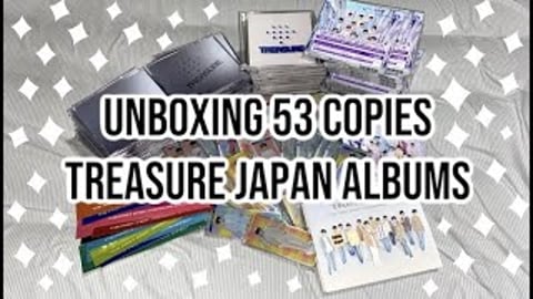 ♡ unboxing 53 copies of treasure japan debut album _ tr...