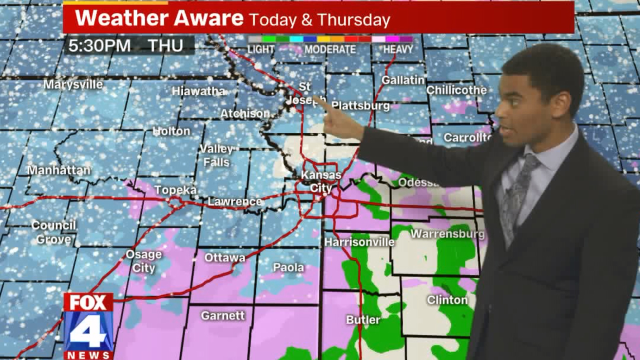 Drizzle, cold rain to switch to wet snow around Kansas City's evening