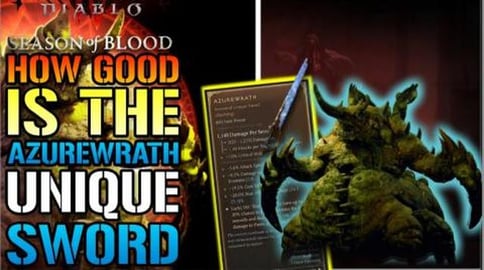 Diablo 4: "Azurewrath" Unique Sword! How Good Is This Uni...