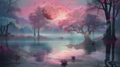 Peaceful Sunset Meditation Music –Calming Sounds for Mi...