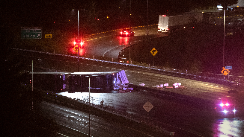 Semi rollover closes both directions of Interstate 5 | The Olympian