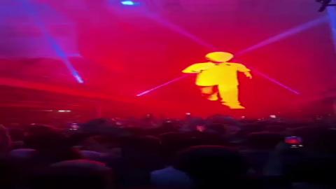 Amazing vertical LED installation at Printworks London Cl...
