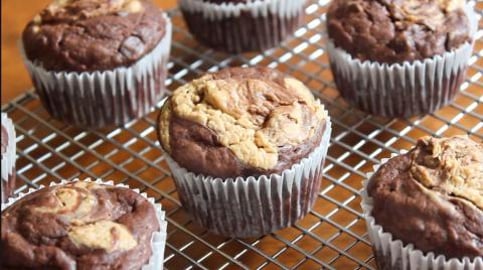 Chocolate Peanut Butter Muffins | SweetTreats